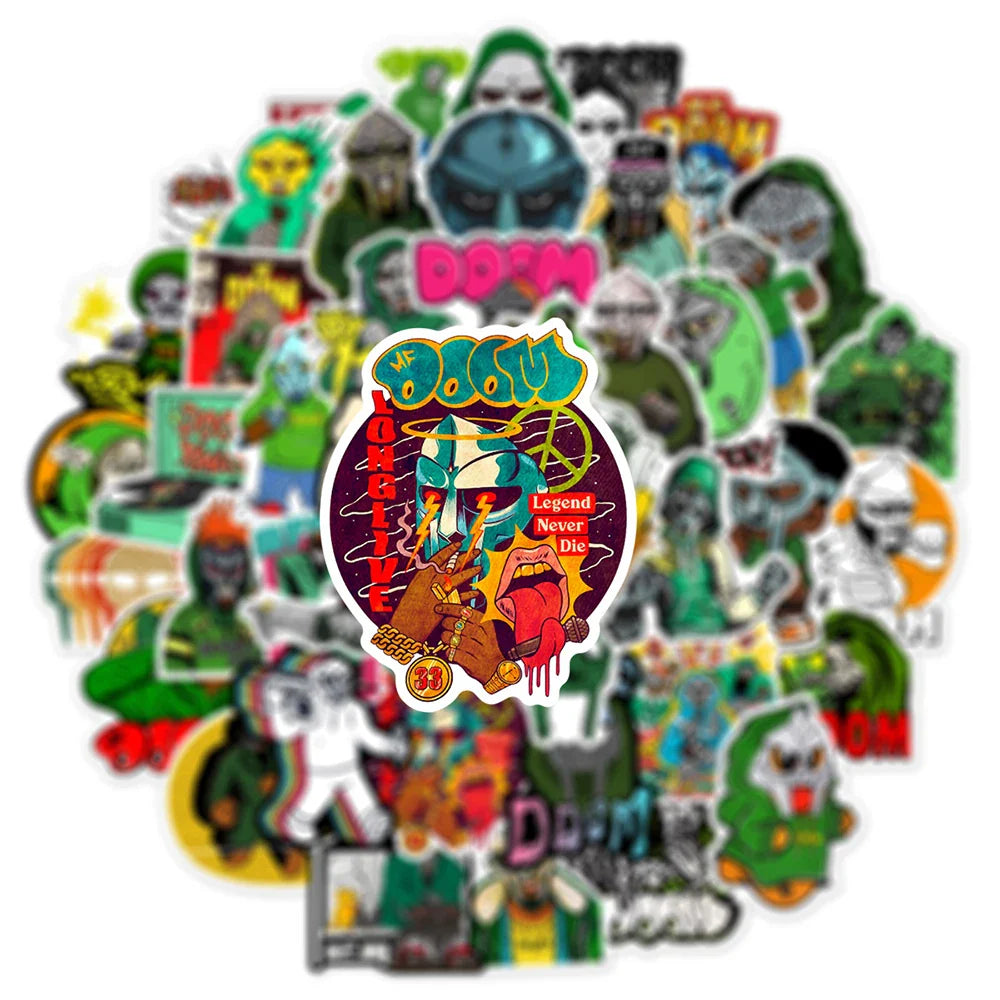 10/30/50pcs Hip Hop Rapper MF Doom Sticker Packs (ONLINE ORDER ONLY)