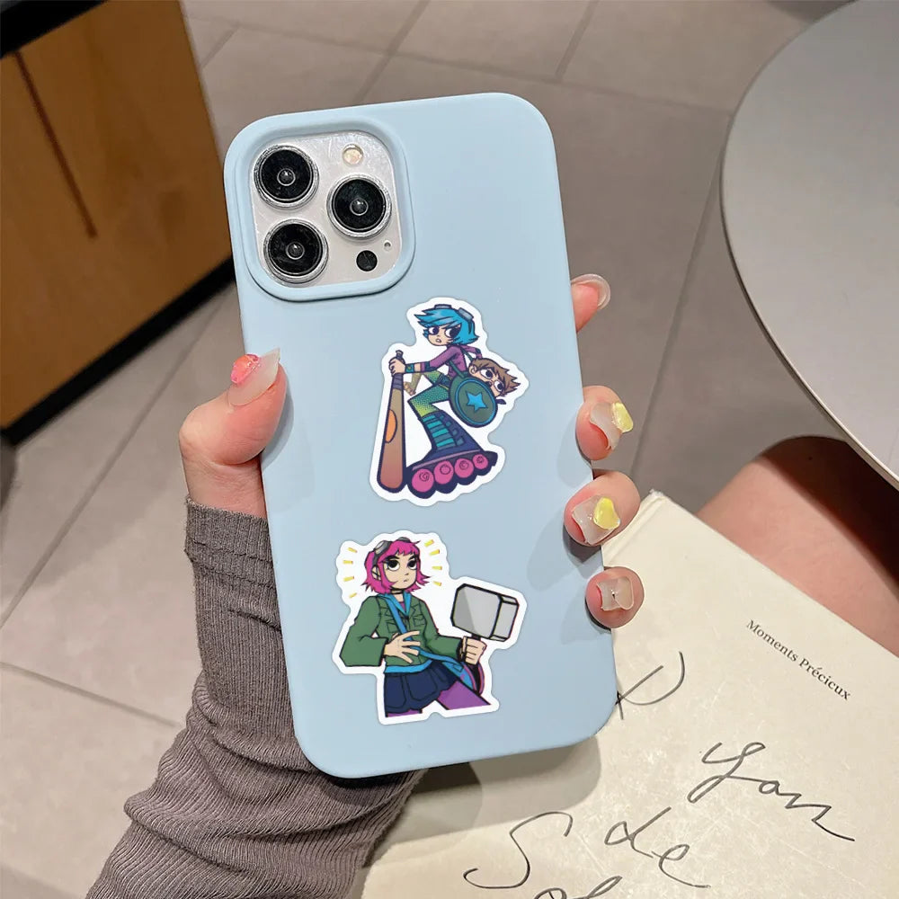 10/30/55/110PCS Scott Pilgrim Stickers Animation Decals Waterproof Cartoon stickers Kids Toys Scrapbook Luggage Guitar Car Bike (ONLINE ORDER ONLY)