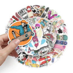 50Pcs Skateboard Cartoon Waterproof Vinyl Stickers (ONLINE ORDER ONLY)