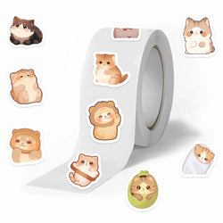 500pcs/roll Kawaii Cartoon Cat Stickers (ONLINE ORDER ONLY)
