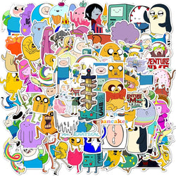 Adventure Time Stickers Pack - Cartoon Decals for Scrapbook, Laptop, Guitar, Bike, Kids Toy (Online Order Only)