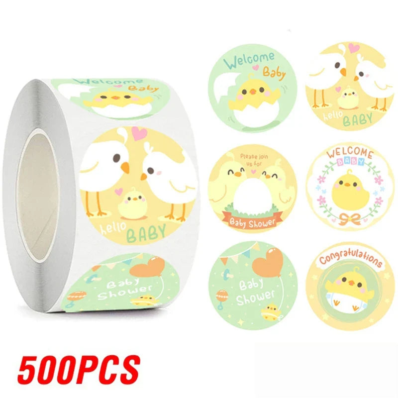 100-500pcs Cartoon Animal Label Thank You Stickers Sealing Label For Business Handmade Baking Cake Party Gift Decoration Sticker (ONLINE ORDER ONLY)