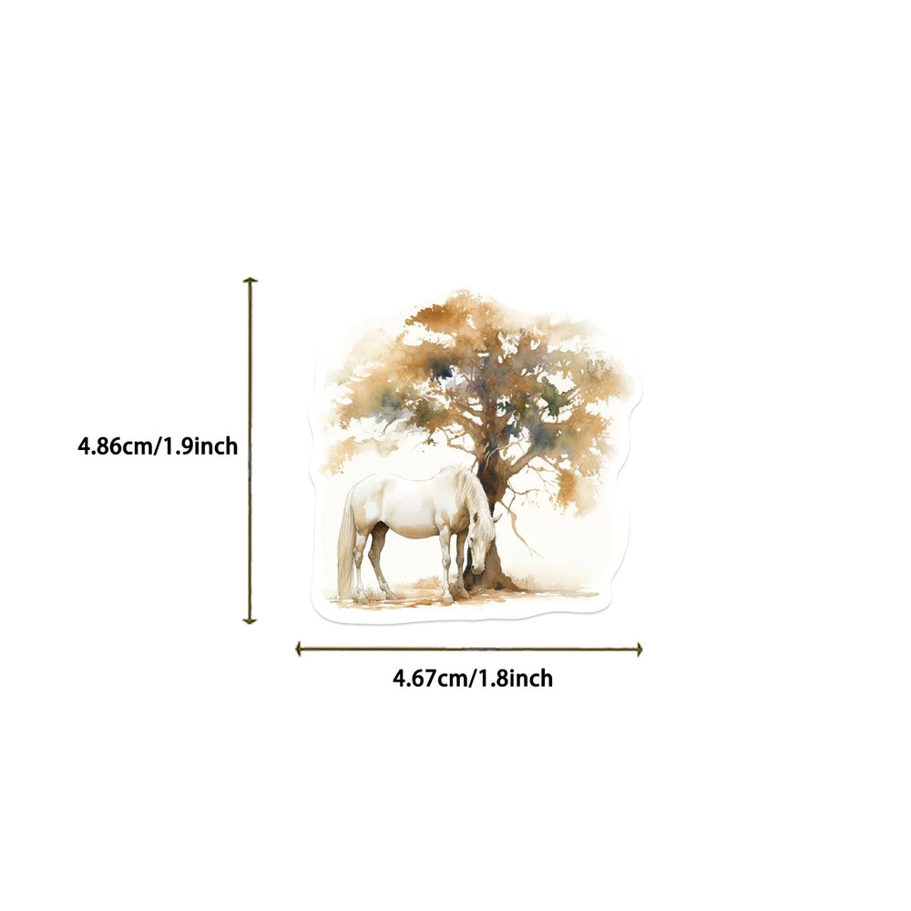 60PCS Horse Funny Animals Stickers Toy DIY Kids Notebook Luggage Motorcycle Laptop Refrigerator Decals Graffiti sticker (ONLINE ORDER ONLY)