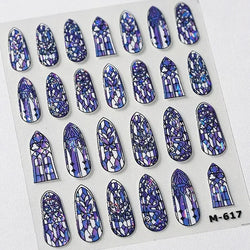 Metal Snake Flower Pattern Stars Eye Pot Moon Butterfly Story Retro Meteor Candle Hourglass Nail Art Sticker Manicure Tool Decal (ONLINE ORDER ONLY)