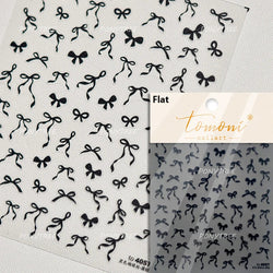 Black Cat Kitten Glasses Camera Timepiece Shoe Notebook Vase Pen Teapot Bowknot Item Adhesive Nail Art Stickers Manicure Decals (Online Order Only)