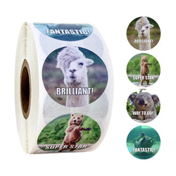 500pcs zoo Animals cartoon Stickers for kids classic toys sticker school teacher reward sticker 8 designs pattern tiger (Online Order Only)