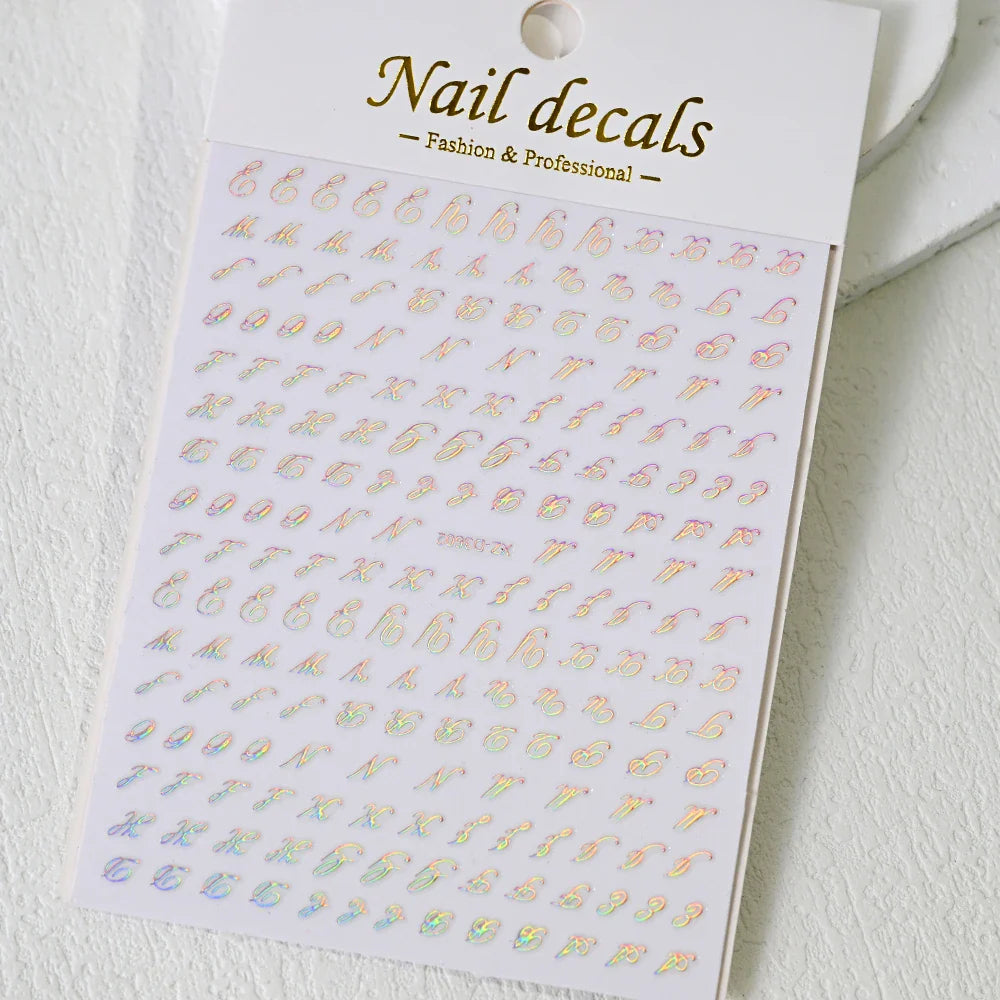 1Sheet Laser Star Nail Stickers 3D Metallic Mirror Gold/Silver Irregular Star Manicure Decals Y2K Self Adhesive Nails Decoration (ONLINE ORDER ONLY)