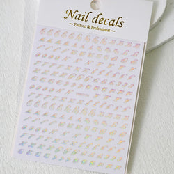 1Sheet Laser Star Nail Stickers 3D Metallic Mirror Gold/Silver Irregular Star Manicure Decals Y2K Self Adhesive Nails Decoration (ONLINE ORDER ONLY)