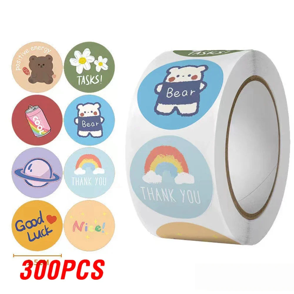 100-500pcs Reward Stickers for Kids Children Personalized Small Business Gift Decor Stickers Stationery Stickers Sealing Label (ONLINE ORDER ONLY)