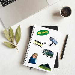 10/30/50PCS Fresh Cow Cheese PVC Graffiti Sticker Sticky Aesthetic Color Decorative Scrapbook DIY Child Phone Stationery Supply (ONLINE ORDER ONLY)