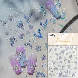 Deep Sea Animal Fish Shoal of Fish Whale Coral Dolphin Summer Beach Cute Jellyfish Bubble Bathyal Fauna Nail Art Stickers Decals (ONLINE ORDER ONLY)