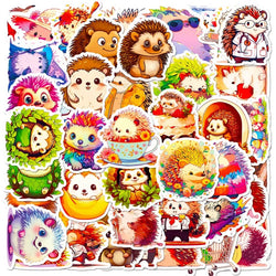 10/30/50PCS Cute Cartoon Hedgehog PVC Sticker Aesthetic Children's Decoration Scrapbooking Stationery School Supplies for Kids (ONLINE ORDER ONLY)