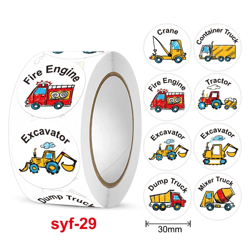 Smile Face Sticker Kids Reward Sticker Yellow Dots Labels Happy Animal  Sticker Kids Toys School Teacher Student Stationery (ONLINE ORDER ONLY)