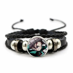 Demon Slayer Bracelet: Tanjiro & Nezuko Leather Charm (ONLINE ORDER ONLY)