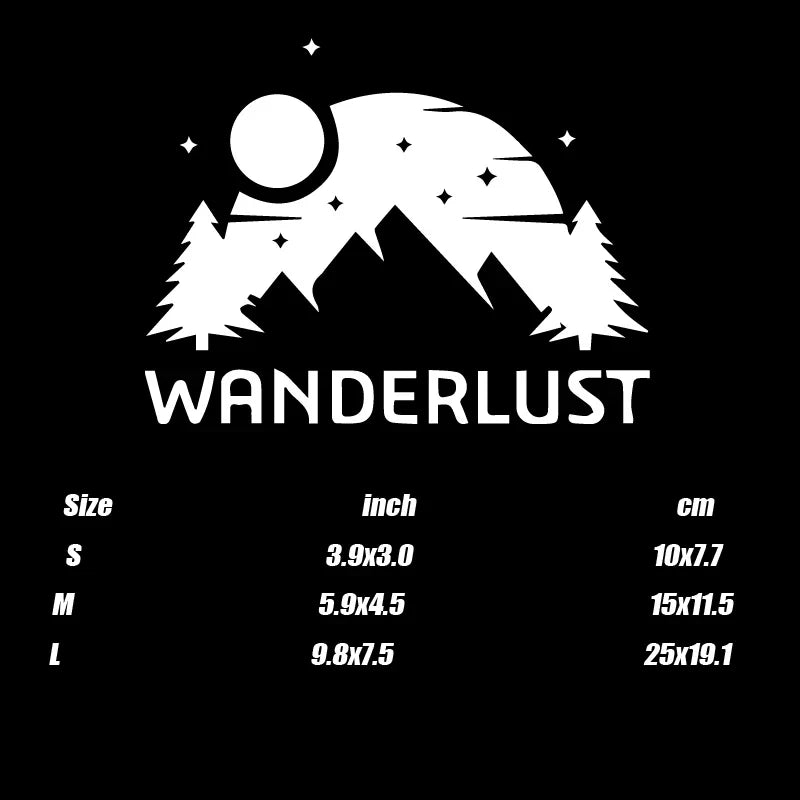 "WANDERLUST"Stickers,Unique and Personalized Look with high quality sticker for cars trucks motorcycles &laptops! (ONLINE ORDER ONLY)