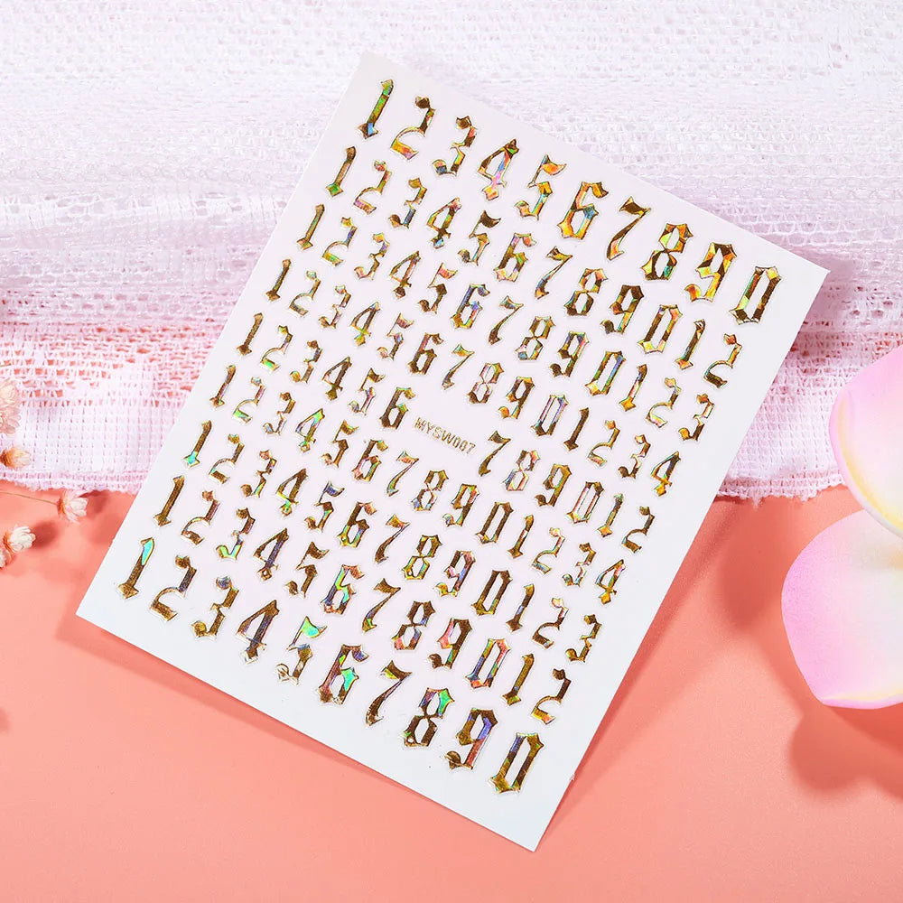1Pc Laser Silver Gold Lines Stripe Nail Sticker Metal Strip Luxury Nails Slider Self Adhesive Slider Papers Transfer Stickers *& (Online Order Only)