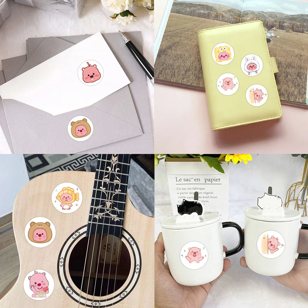 100-500pcs Cute Animal Stickers Children's Rewards Stickers Party Gifts Decorative Labels Scrapbook Stationery Stickers (ONLINE ORDER ONLY)