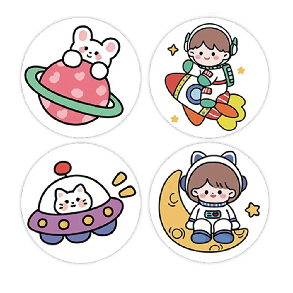 100-500pcs Children Reward Encouragement Sticker Cartoon Cute Sticker Birthday/holiday Party Gift Packaging Sealing Decor Lables (ONLINE ORDER ONLY)