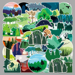 50Pcs Cartoon Trees Plants Forest Stickers for Phone Laptop Stationery Scrapbooking Material Children Sticker Craft Supplies (ONLINE ORDER ONLY)