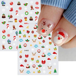 Merry Christmas Penguin Nail Art Sticker 3D Slider Deer Santa Claus Decal New Year Nail Decorations Sticker Manicure Accessories (ONLINE ORDER ONLY)
