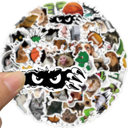 10/30/50PCS 3D Animals Stickers Hole View Vivid Cute Decals For Kids DIY Notebook Laptop Bike Car Phone Graffiti Sticker Kid Toy (ONLINE ORDER ONLY)