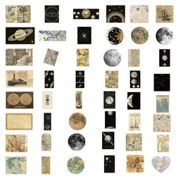 10/30/50PCS Vintage Planet World Map Sticker Graffiti PVC Waterproof Toys Suitcase Scrapbook Fridge Guitar Cup Phone Decals Gift (ONLINE ORDER ONLY)