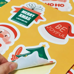 20-40Pcs Merry Christmas Stickers Santa Claus Christmas Hat Trees Gift Pattern Sticker Labels For Happy New Year Gift Package (ONLINE ORDER ONLY)