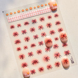 Cute Kapibala Halo Dyeing Kabibara Giant Rat Guinea Pig Cavy Lovely Expression Orange Adhesive Nail Art Stickers Manicure Decals (ONLINE ORDER ONLY)