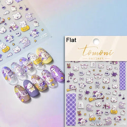 Gothic Dark Spider Butterfly Cross Flame Wings Halloween Horror Rose Flower Rabbit Pumpkin Bear Nail Art Stickers Manicure Decal (ONLINE ORDER ONLY)
