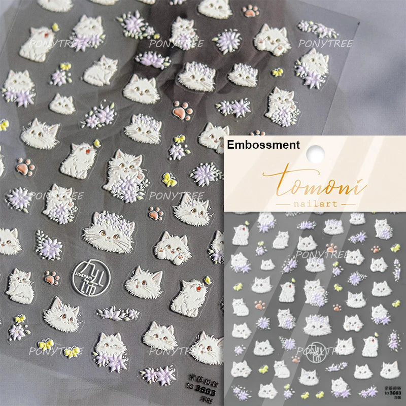 Cute Kapibala Halo Dyeing Kabibara Giant Rat Guinea Pig Cavy Lovely Expression Orange Adhesive Nail Art Stickers Manicure Decals (ONLINE ORDER ONLY)