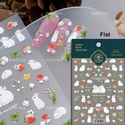 Cute Pink Tempting Strawberries Attractive Fruit Cutting Line Bowknot Star Silver Stamping Chic Nail Art Stickers Manicure Decal (ONLINE ORDER ONLY)