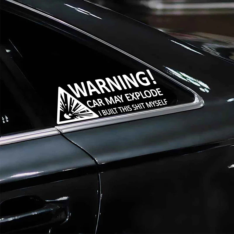 “WARNING! CAR MAY EXPLODE”CREATIVE&FUNNY stickers,high quality sticker for cars trucks motorcycles !For a Unique look! (ONLINE ORDER ONLY)