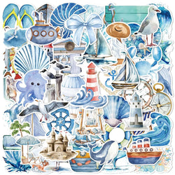 Cartoon Ocean Stickers Set: DIY Notebook Laptop Phone Decor (Online Order Only)