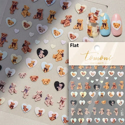 Cookies Chocolate Love Heart Flower Bowknot Rabbit Bunny Lace Bear Star Bouquet Rabbit Adhesive Nail Art Sticker Manicure Decal (ONLINE ORDER ONLY)