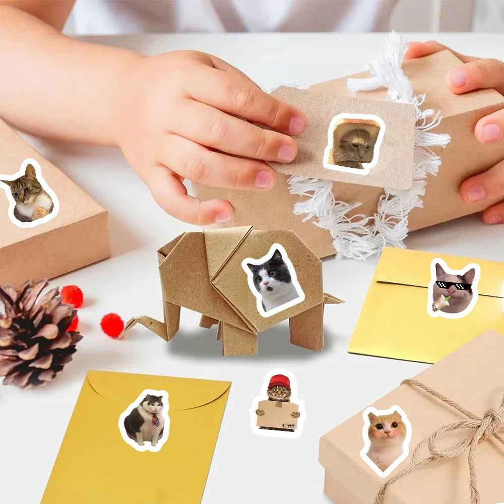 500pcs Cartoon Meme Cat Stickers For School Reward Stickers Classroom Decoration Encouragement Sticker For Student Teacher (ONLINE ORDER ONLY)