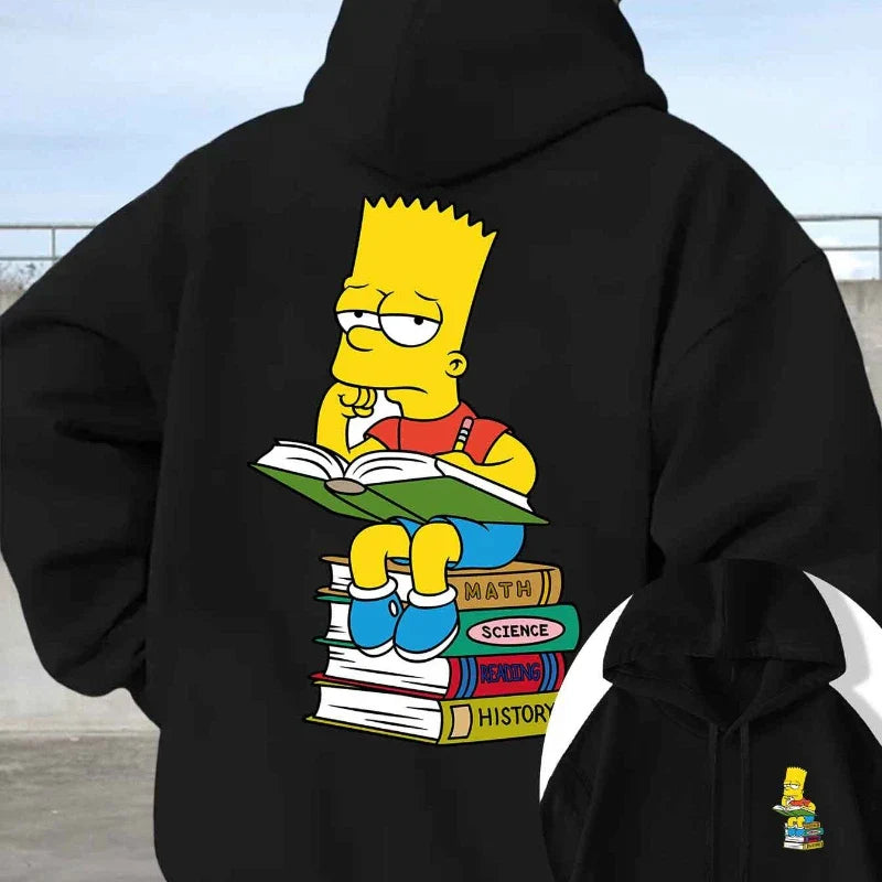 Simpsons Fleece Hoodie - Bart with Books (ONLINE ORDER ONLY)
