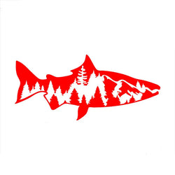 Fishing Mountain For Car Sticker Computer Laptop Stickers Exterior Accessories Decorations Window Die Cutting PVC Vinyl Decals (ONLINE ORDER ONLY)