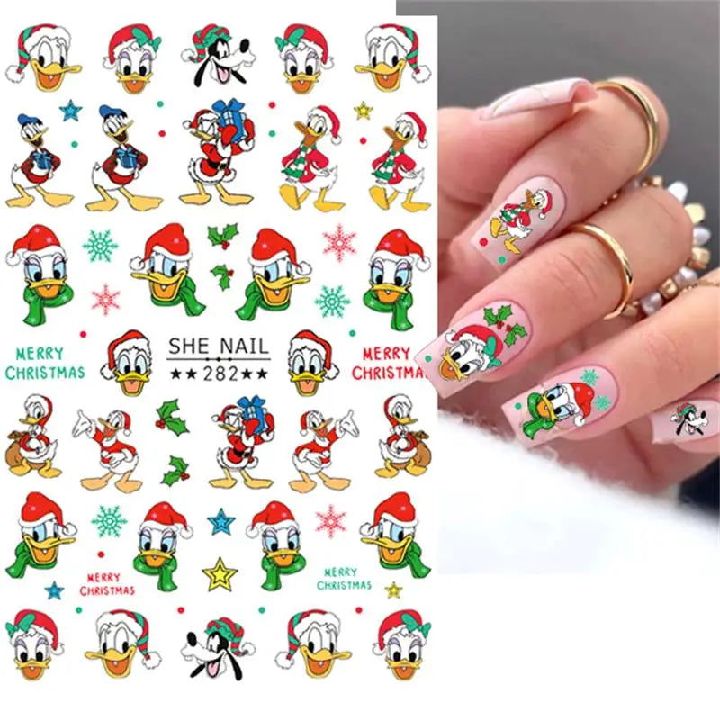 1PCS Disney Mickey Series Nail Stickers Cute 3D Minnie Nail Decorations Valentine's Day Christmas Self-Adhesive Nail Supplies *& (ONLINE ORDER ONLY)