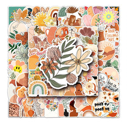 10/30/50/100PCS Art Bohemian Aesthetic Stickers Graffiti Ins Style Cartoon Decals DIY Decoration Fridge Guitar  Phone Laptop Toy (ONLINE ORDER ONLY)