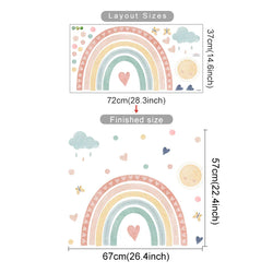 Rainbow Heart Star Cloud Wall Stickers Baby Room Decor (Online Order Only)