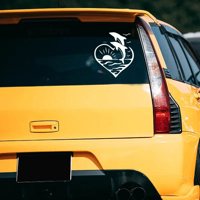 CUTE Dolphin Stickers Make Your Car Look Fun and Lovable,for  Cars, Trucks, Walls, Laptops, Windows, Motorcycles, Bumpers (ONLINE ORDER ONLY)