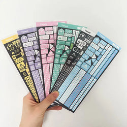Korean Ins Cool Warning Strip Sticker Diary Hand Account Idol Card DIY Album Decoration Scrapbooking Stickers Kawaii Stationery (Online Order Only)