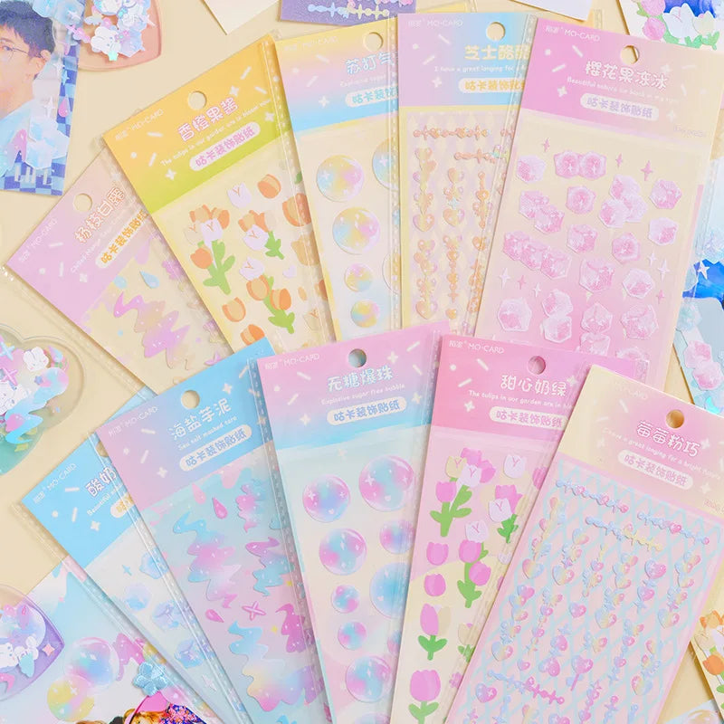 Lovely Sweet House Series Stickers Bubble Love Chain Scrapbooking Decorative Diary Album Stick Label Kawaii Korean Stationery (ONLINE ORDER ONLY)