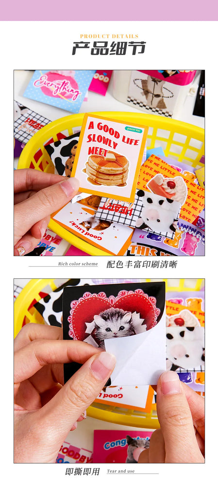 30pcs/lot Sweet Pictorial Series Scrapbooking Stickers Korean ins Hand Account Journal Collage Deco Material Stationery Sticker (ONLINE ORDER ONLY)