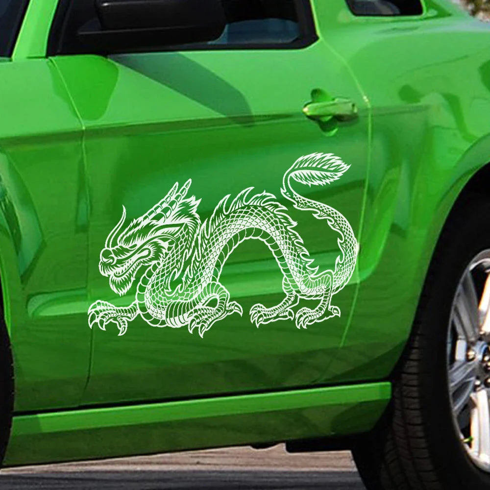 Anime Detachment Car Sticker The Black Dragon Body Big Picture Decoration Movement Style Die Cutting Waterproof PVC Vinyl Decals (ONLINE ORDER ONLY)