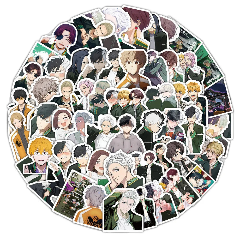 10/30/50PCS WIND BREAKER Stickers Funny Anime Decals Scrapbook Luggage Laptop Guitar Car Bike Skateboard Sticker Waterproof Toy (Online Order Only)