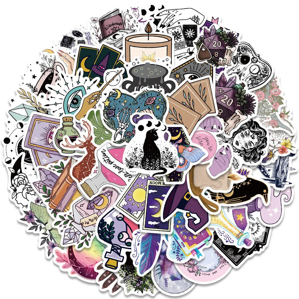 Gothic Witch Apothecary Stickers Waterproof 10/30/50pcs (ONLINE ORDER ONLY)