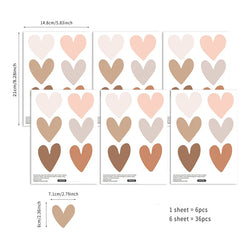 Boho Hearts Wall Stickers for Kids Room Decor (ONLINE ORDER ONLY)