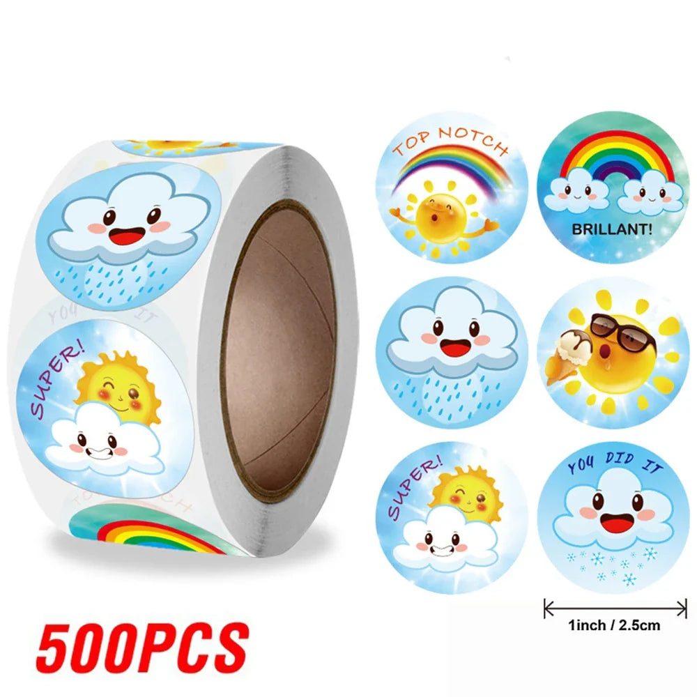 100-500pcs Kids Reward Stickers Puppy Dog Cat Encouragement Labels for Teachers Cute Animals Sticker Stationery Pegatinas (ONLINE ORDER ONLY)