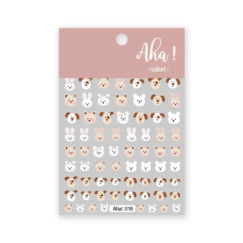 1pc Cute White Cloud Nail Stickers Ultra Thin Nail Art Stickers Self Adhesive Decals Star Moon/Flower/Clouds Kawaii Nail Decals (Online Order Only)